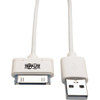 Tripp_Lite_3ft_USBSync_Charge_Cable_30-Pin_Dock_Connector_for_Apple_White_3_-_3_ft_Apple_Dock_ConnectorUSB_Data_Transfer_Cable_for_M110-003-WH