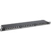 Intellinet Cat6a Shielded Patch Panel - 24 Port(s) - 24 x RJ-45 - Black - Desktop (720922)