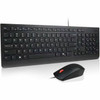 Lenovo Essential Wired Combo Black French Canadian 058 - USB Type A Membrane Cable Keyboard - French (Canada) - Black - USB Type A - - (4X31R64413)