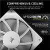 Corsair RS120 120mm PWM Fan - White - 1 Pack - 4.72" (120 mm) Maximum Fan Diameter - 1 x Fan(s) - 72.80 CFM (123.69m /h) Maximum - rpm (CO-9050192-WW)
