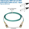 Tripp Lite 10Gb Aqua Duplex Multimode 50125 Fiber Patch Cable - 10m N820-10M