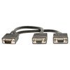 Tripp Lite 1ft VGA Monitor Y Splitter Cable HD15 M2xF 1 - HD-15 Female - HD-15 Male - 3048cm P516-001