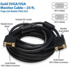 Tripp Lite 25ft SVGA  VGA Coax Monitor Cable with RGB High Resolution HD15 MM 25 - HD-15 Male - HD-15 Male - 762m - Black P502-025