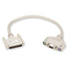 Black Box ServSwitch KVM Cable - 1 ft - 1 x DB-25 Male - 1 x HD-15 Female 2 x Mini-phone Female Audio 1 x Mini-DIN PS2 Female - EHN154A-0001