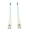 Tripp Lite Aqua Duplex Fiber Patch Cable - 656 ft Fiber Optic Network Cable - First End 2 x LC Network - Second End 2 x LC Network N820-20M