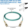 Tripp Lite Aqua Duplex Fiber Patch Cable - 656 ft Fiber Optic Network Cable - First End 2 x LC Network - Second End 2 x LC Network N820-20M
