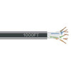Black Box 1000FT BULK CAT6 BLACK SOLID - 1000 ft Category 6 Network Cable for Network Device - Bare Wire - Bare Wire - Black - 1 Pack EYN880A-PB-1000