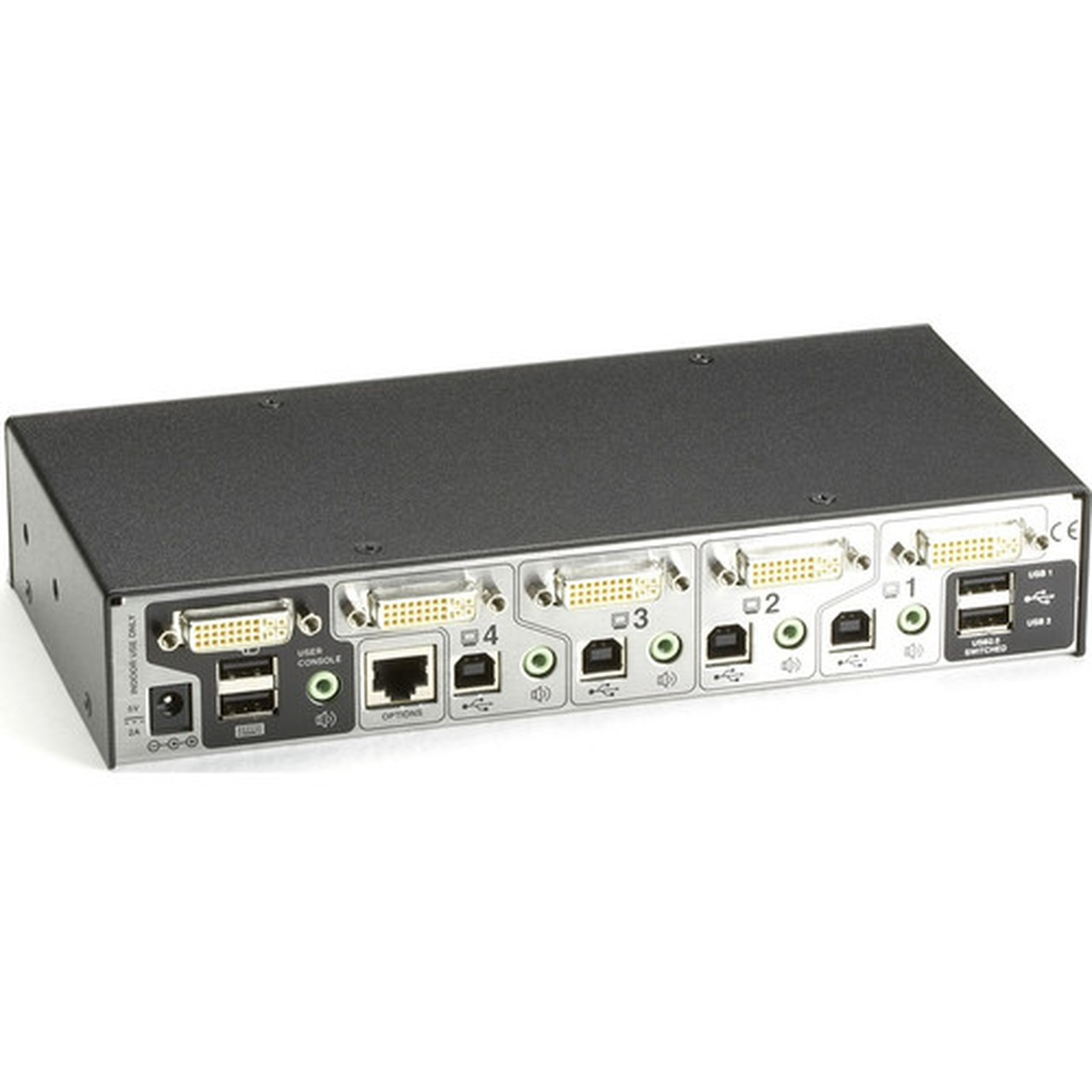 Black Box ServSwitch Wizard DVI KVM Switch - 4 Computers - 1 Local Users - WQXGA - 2560 x 1600 - 1 x Network RJ-45 - 8 x USB - 5 KV2004A