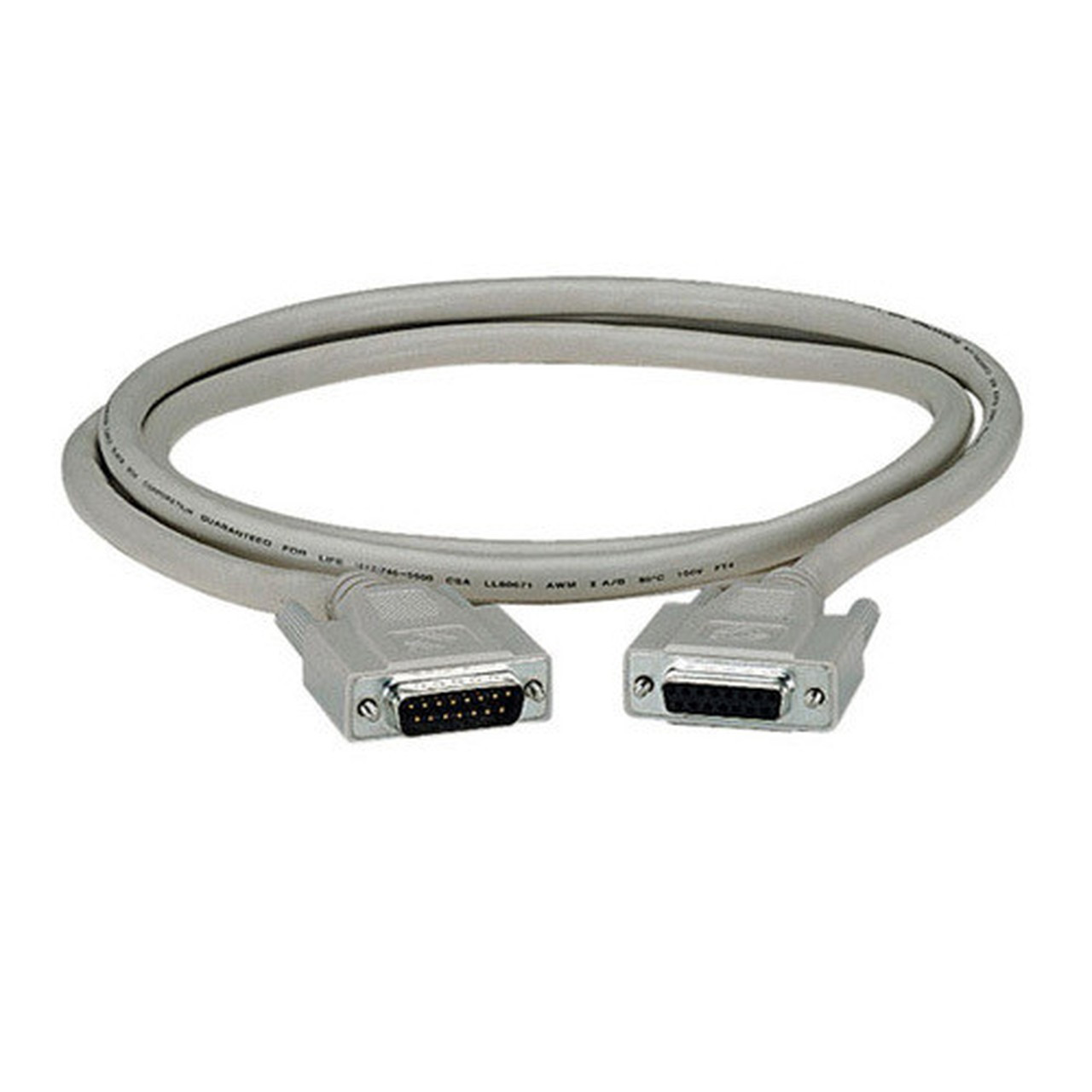 Black Box Serial Data Cable - 15 ft Serial Data Transfer Cable - First End 1 x DB-15 Male Serial - Second End 1 x DB-15 Female - EGM16T-0015-MF