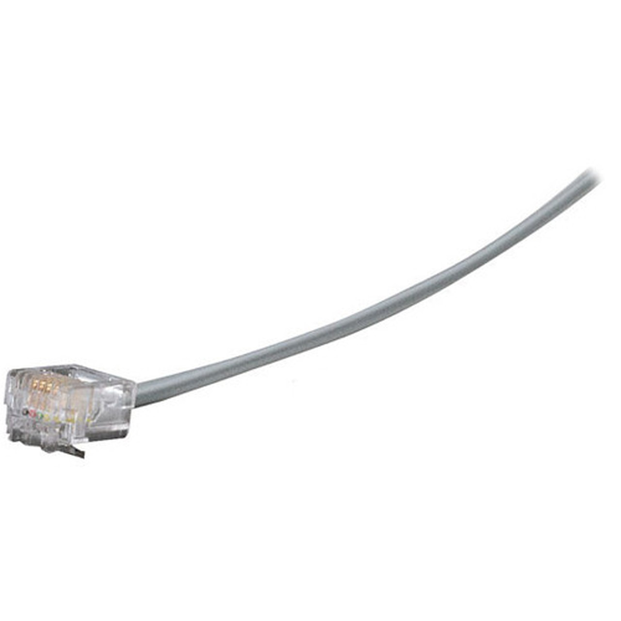 Black Box Modular Phone Cable - 7 ft Phone Cable for Phone - First End 1 x RJ-11 Male Phone - Second End 1 x RJ-11 Male Phone - Gray EL06MS-07