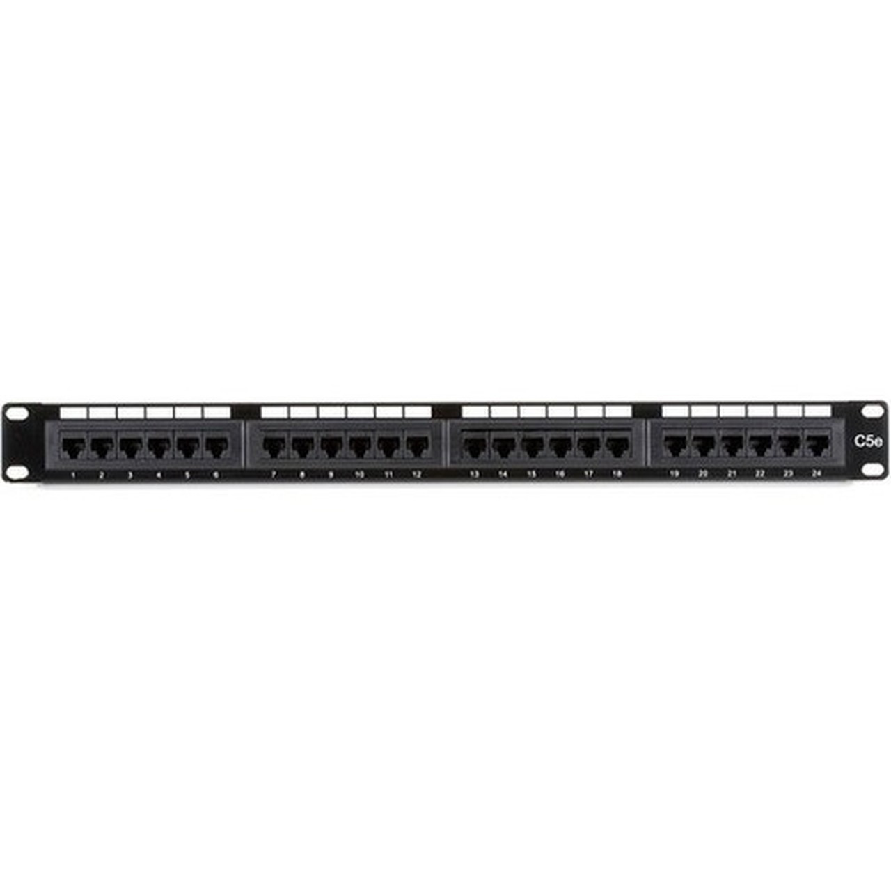 Black Box CAT5e Patch Panel Punchdown - 1U Unshielded 24-Port - 24 x RJ-45 110 - 24 Ports - 24 x RJ-45 - 1U High - JPM5E24A