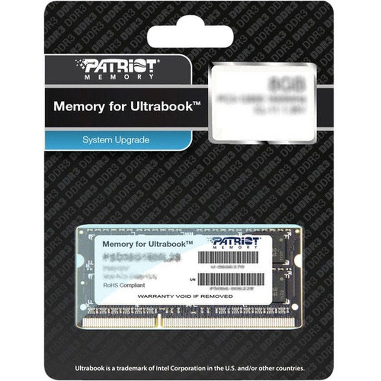Patriot Memory Signature DDR3 8GB PC3-12800 1600MHz CL11 Ultrabook SODIMM - For Notebook - 8 GB - DDR3-1600PC3-12800 DDR3 SDRAM - - PSD38G1600L2S