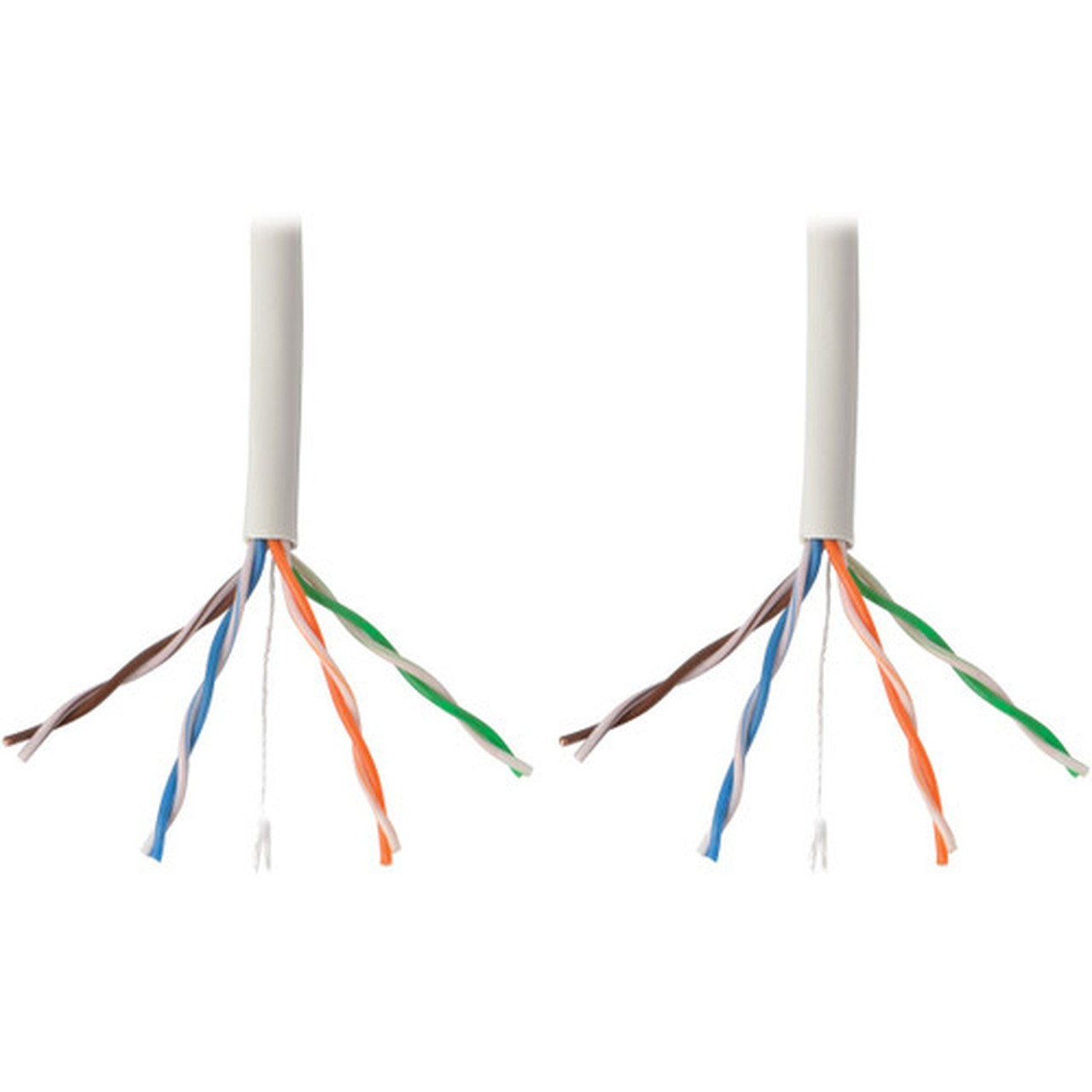 Tripp Lite Cat5e 350 MHz Bulk Solid-Core PVC Cable White 1000 ft - Category 5e for Network Device - 1000 ft - Bare Wire - Bare Wire N022-01K-WH