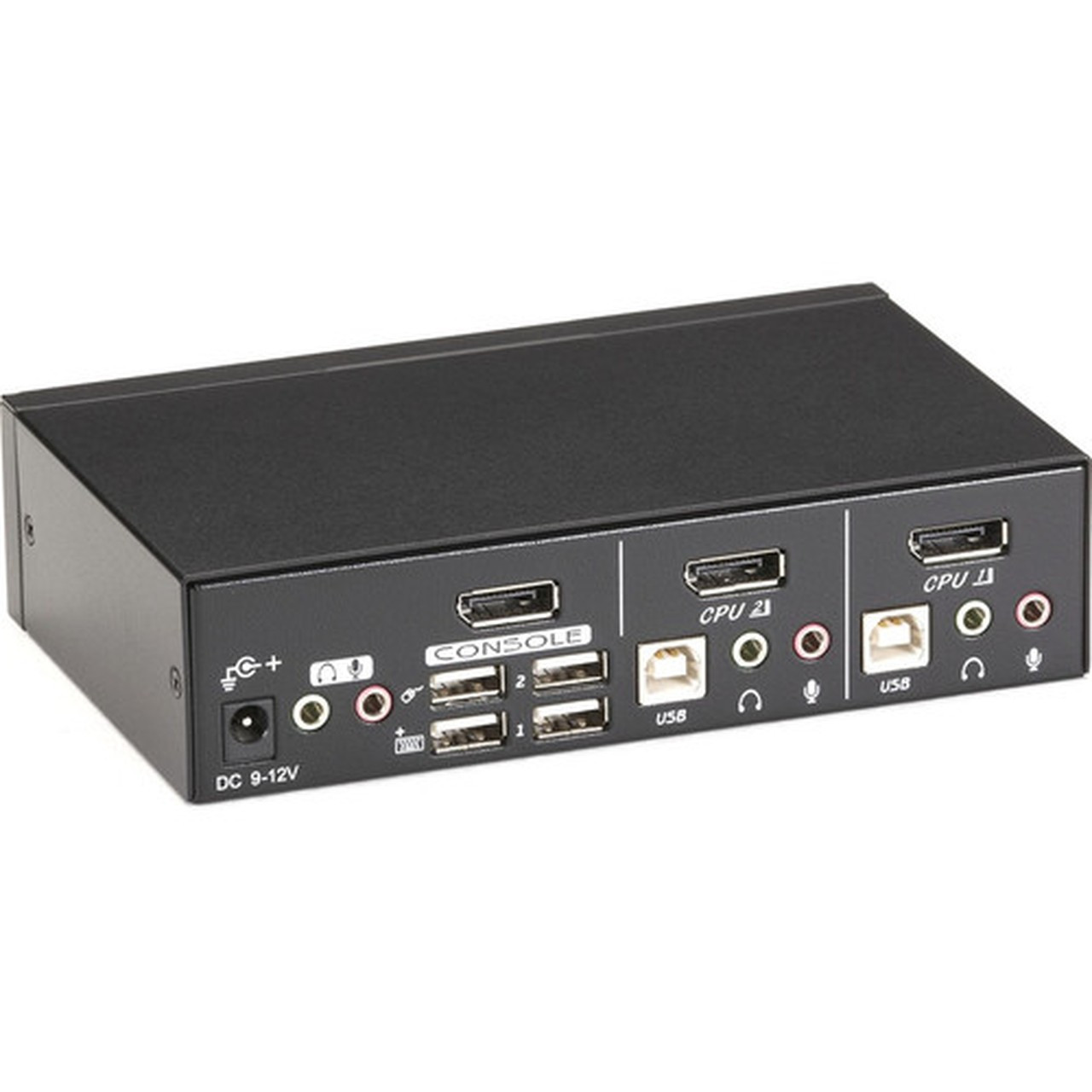 Black Box ServSwitch KVM Switch DT DisplayPort with USB and Audio 2-Port - 2 Computers - 1 Local Users - 2560 x 1600 - 6 x USB - KV9702A
