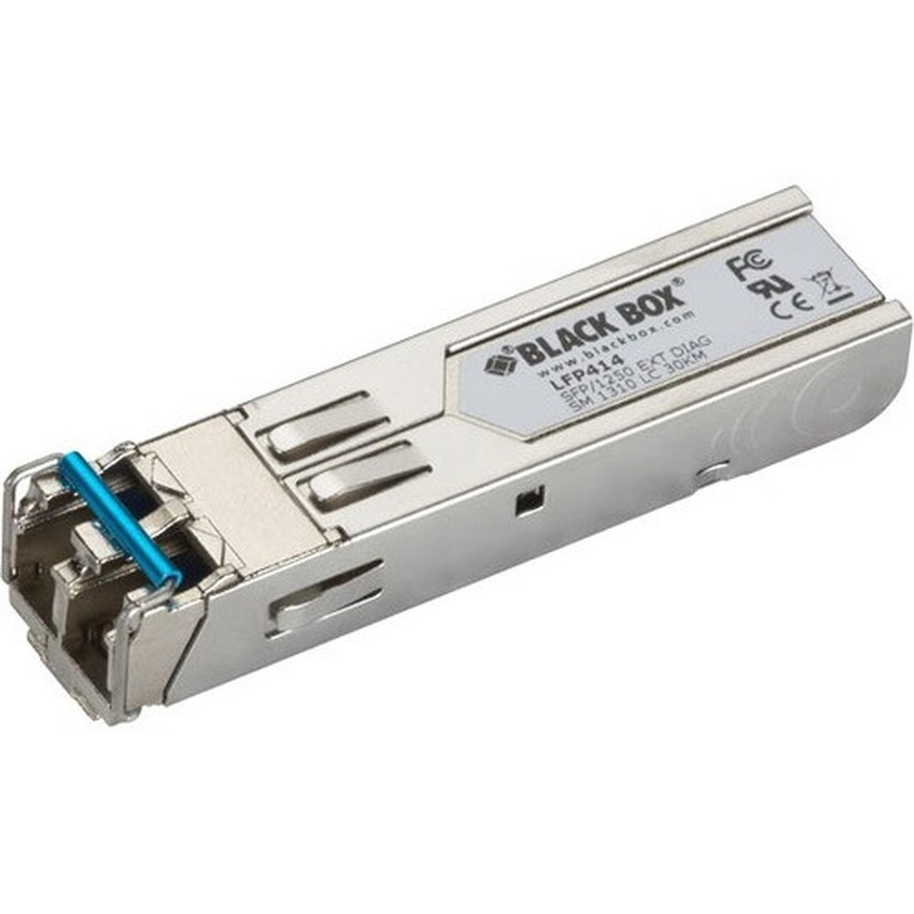 Black Box SFP 1250-Mbps Fiber with Extended Diagnostics 1310-nm Single-Mode LC 30 km - For Data Networking Optical Network - 1 x LFP414