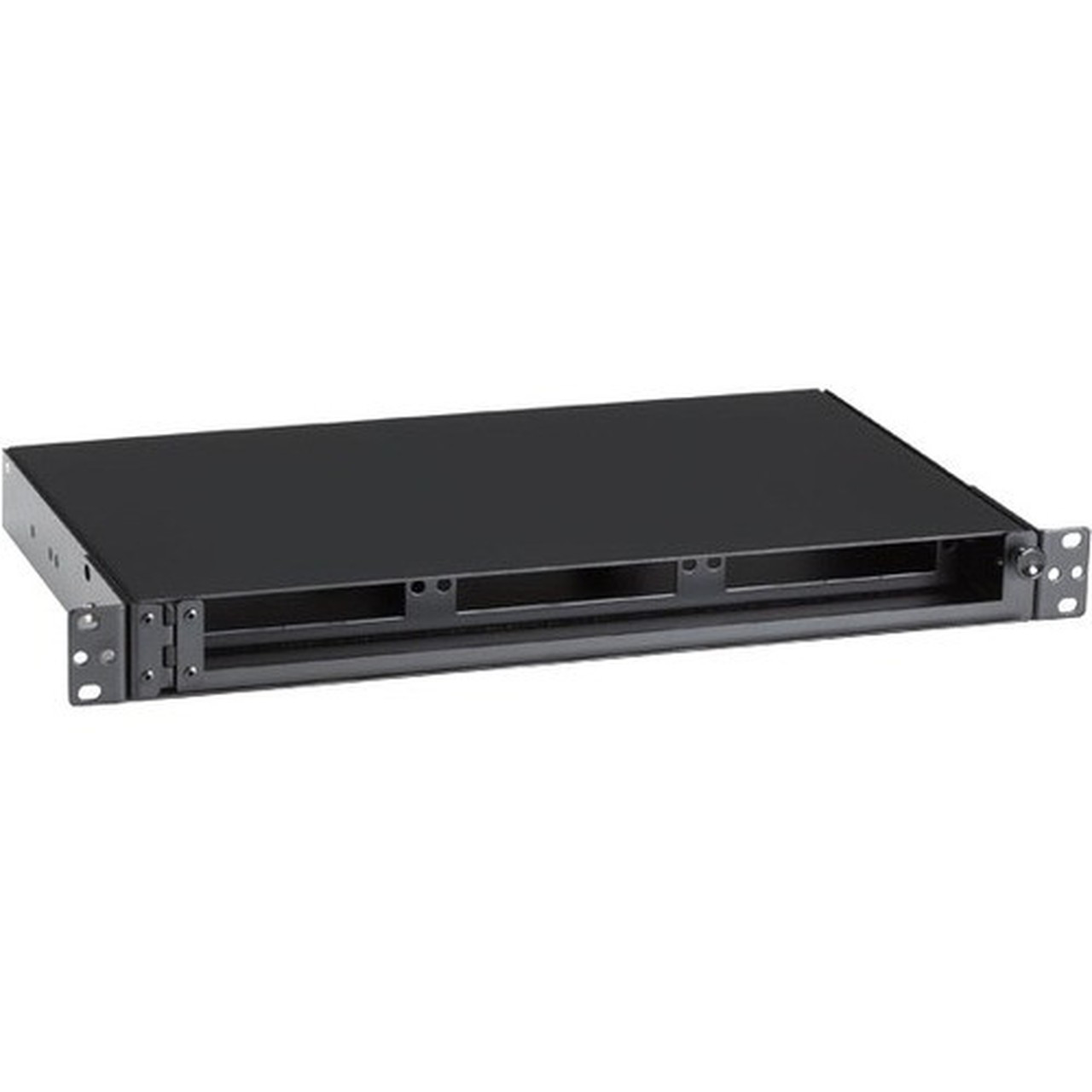 Black Box Rackmount Fiber Shelf 1U 3-Adapter Panel - For Patch Panel - 1U Rack Height x 23 58420 mm Rack Width - Rack-mountable JPM407A-R5