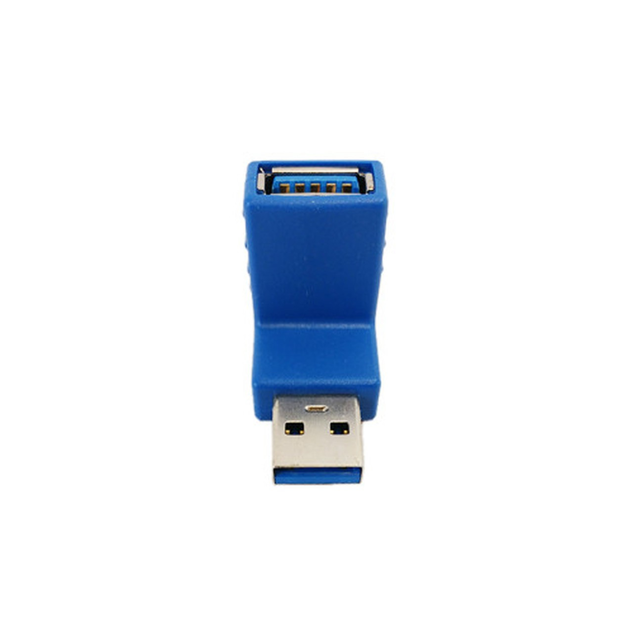 USB 30 A Male to A Female 90 degree Adapter - Blue FN-AD-USB-25