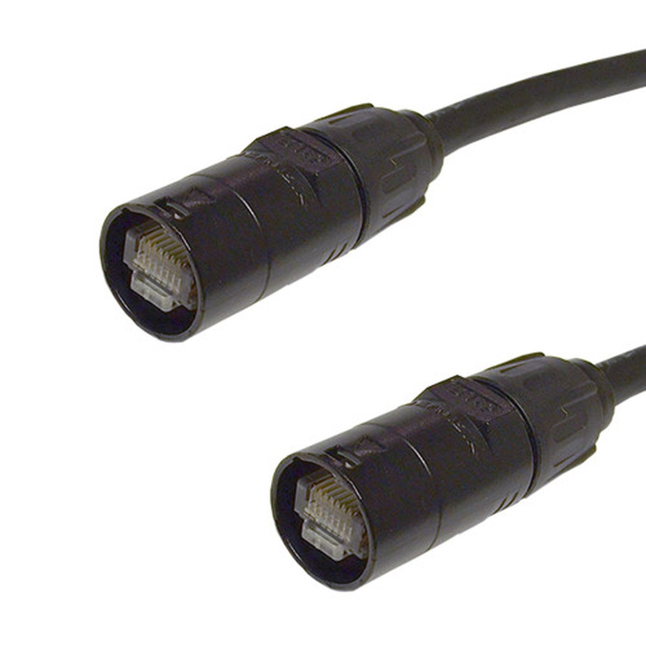 100ft RJ45 Cat6A SFTP Ethercon Heavy Duty AV Pro Cable - Black FN-CAT6AAS-100BK