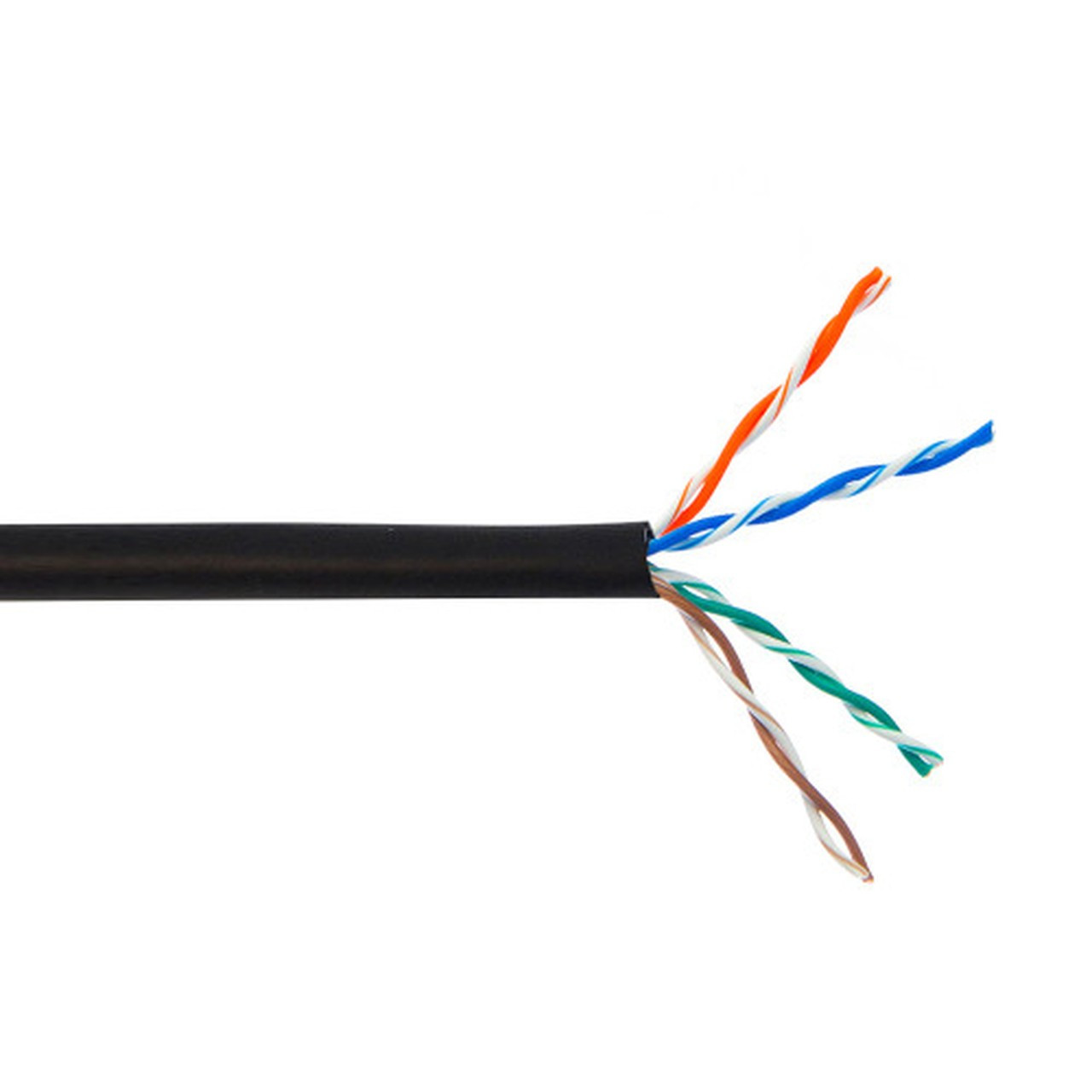 1000ft 4 Pair Cat5e 350MHz Stranded UTP FT4CMR Bulk Cable - Black FN-BK-C5EST-4BK