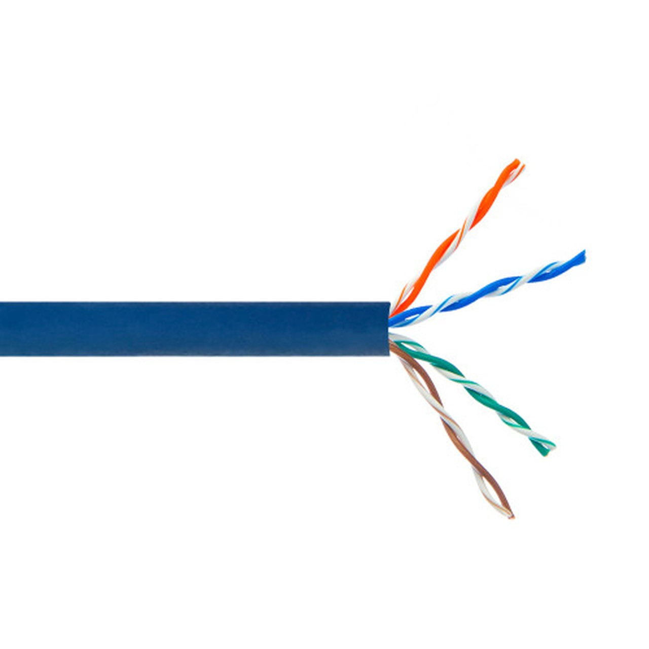 1000ft 4 Pair Cat5e 350MHz Stranded UTP FT4CMR Bulk Cable - Blue FN-BK-C5EST-4BL