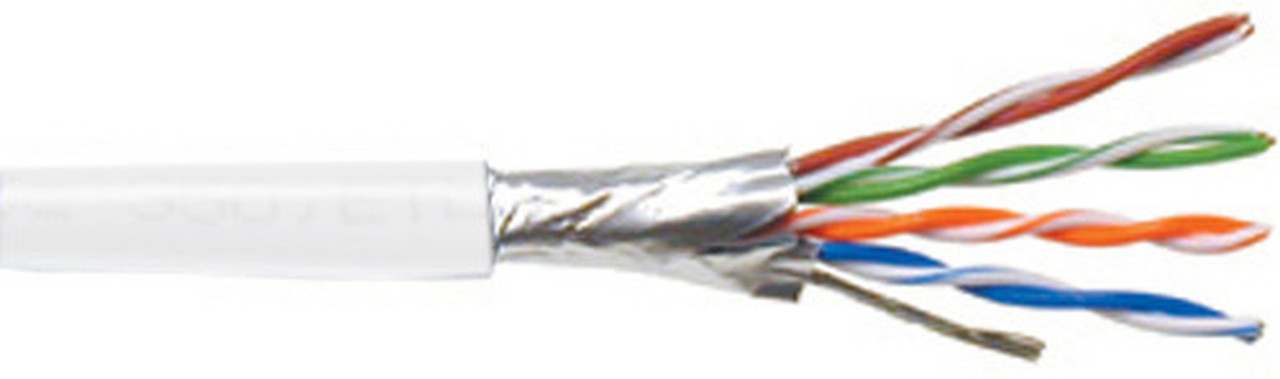 1000ft 4 Pair Cat5e 350MHz Stranded Shielded STP FT4CMR Bulk Cable - White FN-BK-C5EST-4WHS