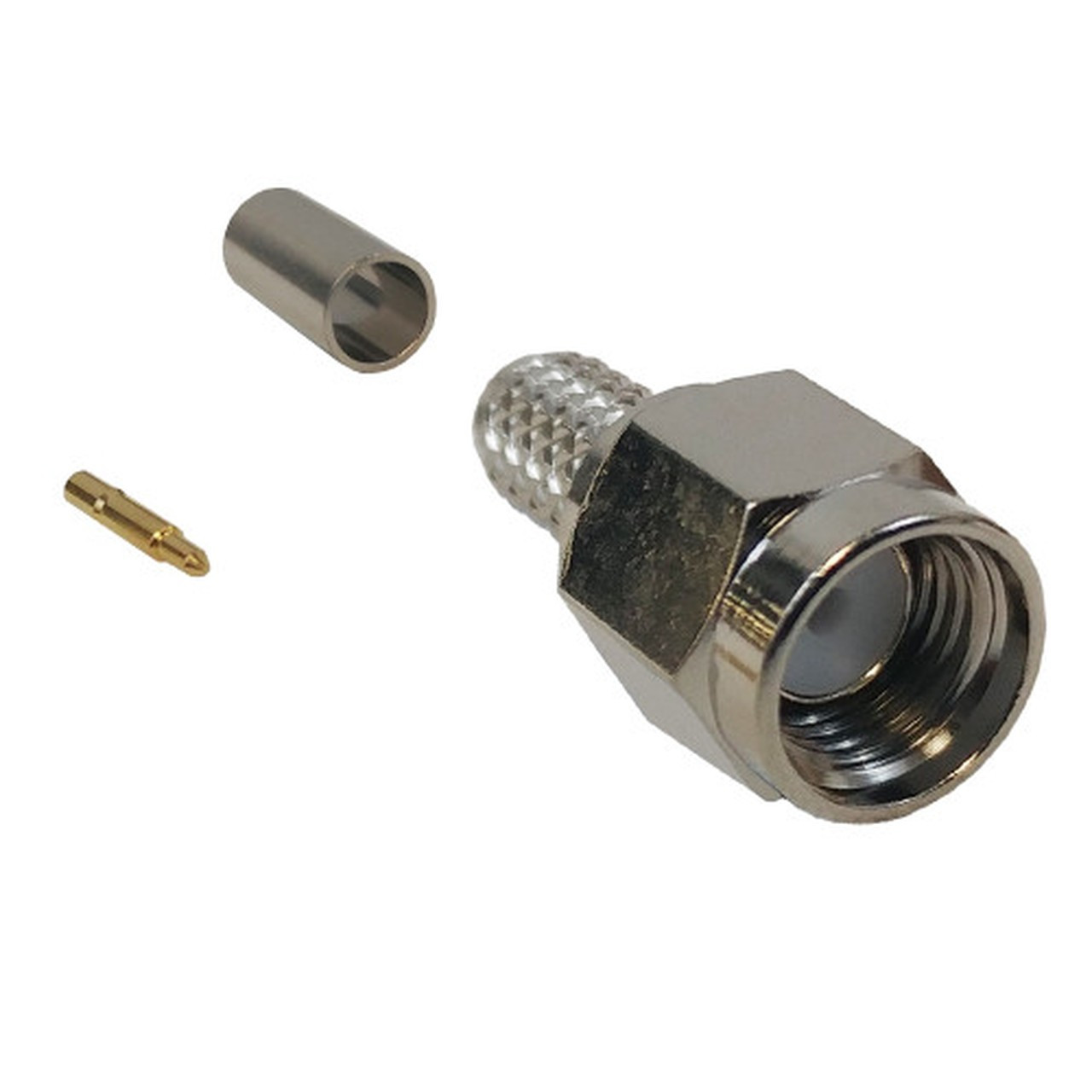 SMA Male Crimp Connector for RG58 LMR-195 50 Ohm FN-CN-10-195
