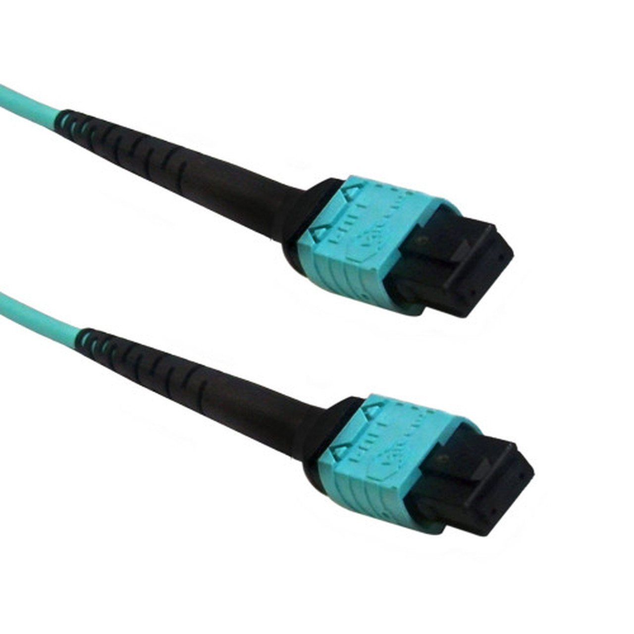 148ft - 45m 12-Fiber Multimode OM3 MPO Female no guide pins to MPO Female no guide pins Method A OFNP