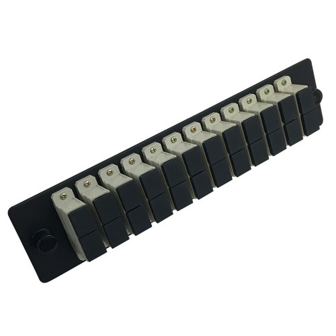 Loaded Adapter Panel with 12 x Duplex SCPC Multimode - Black
