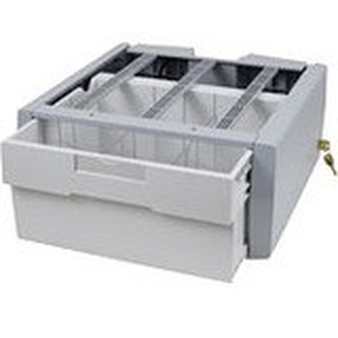Ergotron SV Supplemental Storage Drawer Single Tall - 1 kg Weight Capacity - 18 Length x 17 Width x 95 Height - Gray White 97-992