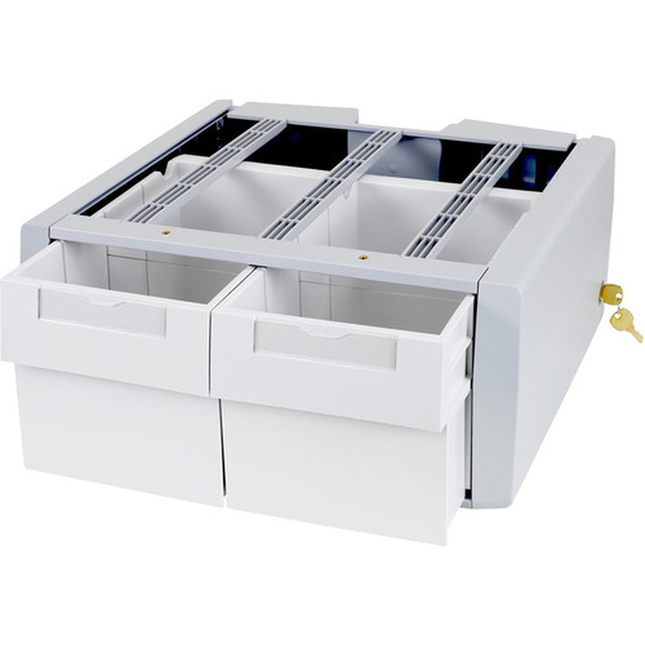 Ergotron SV4344 Supplemental Double Tall Drawer - 4536 g Weight Capacity - Gray White 97-984