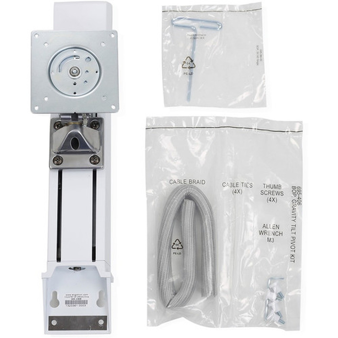 Ergotron Mounting Adapter for Monitor All-in-One Computer - White - 1 Displays Supported27 Screen Support - 1089 kg Load Capacity 98-088