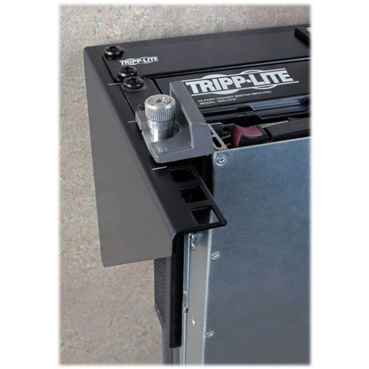 Tripp Lite SmartRack SRWALLBRKT4U Mounting Bracket for Server Network Switch UPS - Black - 7938 kg Load Capacity SRWALLBRKT4U