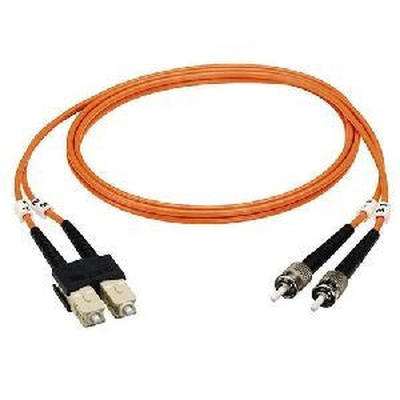 Black Box Fiber Optic Duplex Patch Cable - 33 ft Fiber Optic Network Cable - First End 2 x SC Male - Second End 2 x ST Male - Patch EFN110-001M-STSC