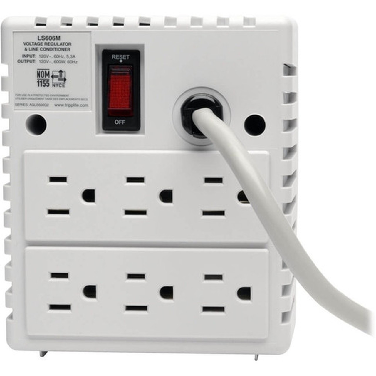 Tripp Lite 600W Mini Tower Line Conditioner - Surge EMI  RFI Over Voltage Brownout protection - NEMA 5-15R - 110 V AC Input - 600 LS606M