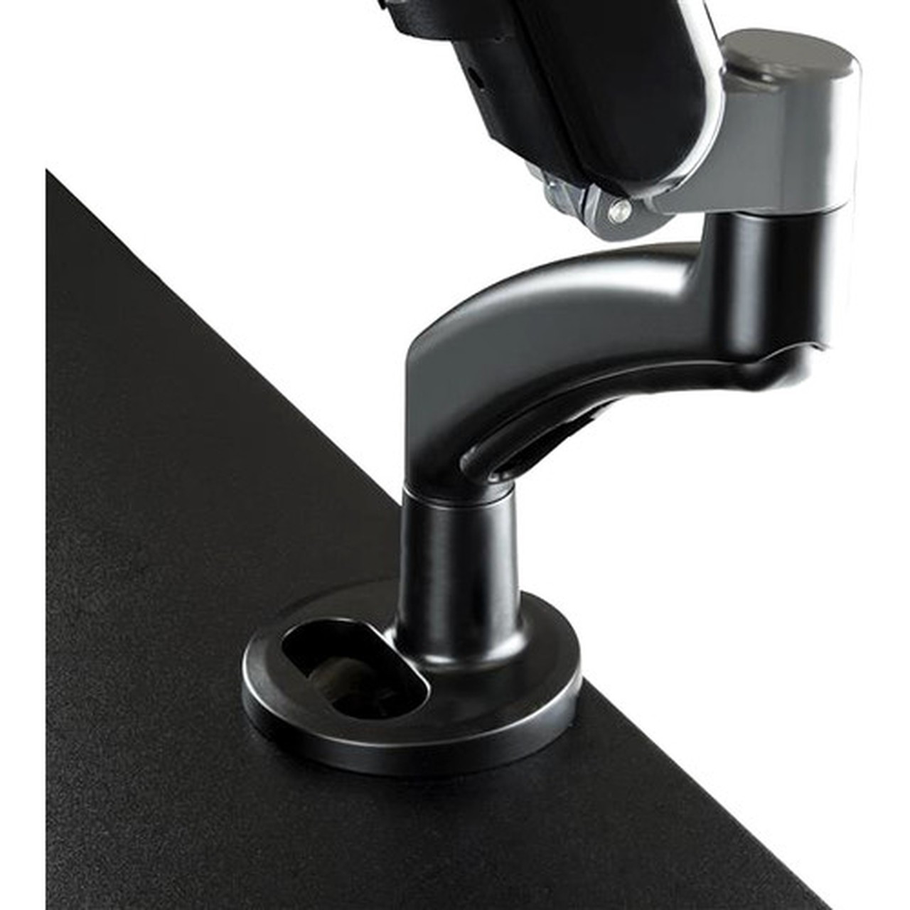 StarTechcom Sit-Stand Desk Converter with Monitor Arm - Up to 26 Monitor - 35 Wide Work Surface - Height Adjustable Standing Desk - BNDSTSLGSLIM