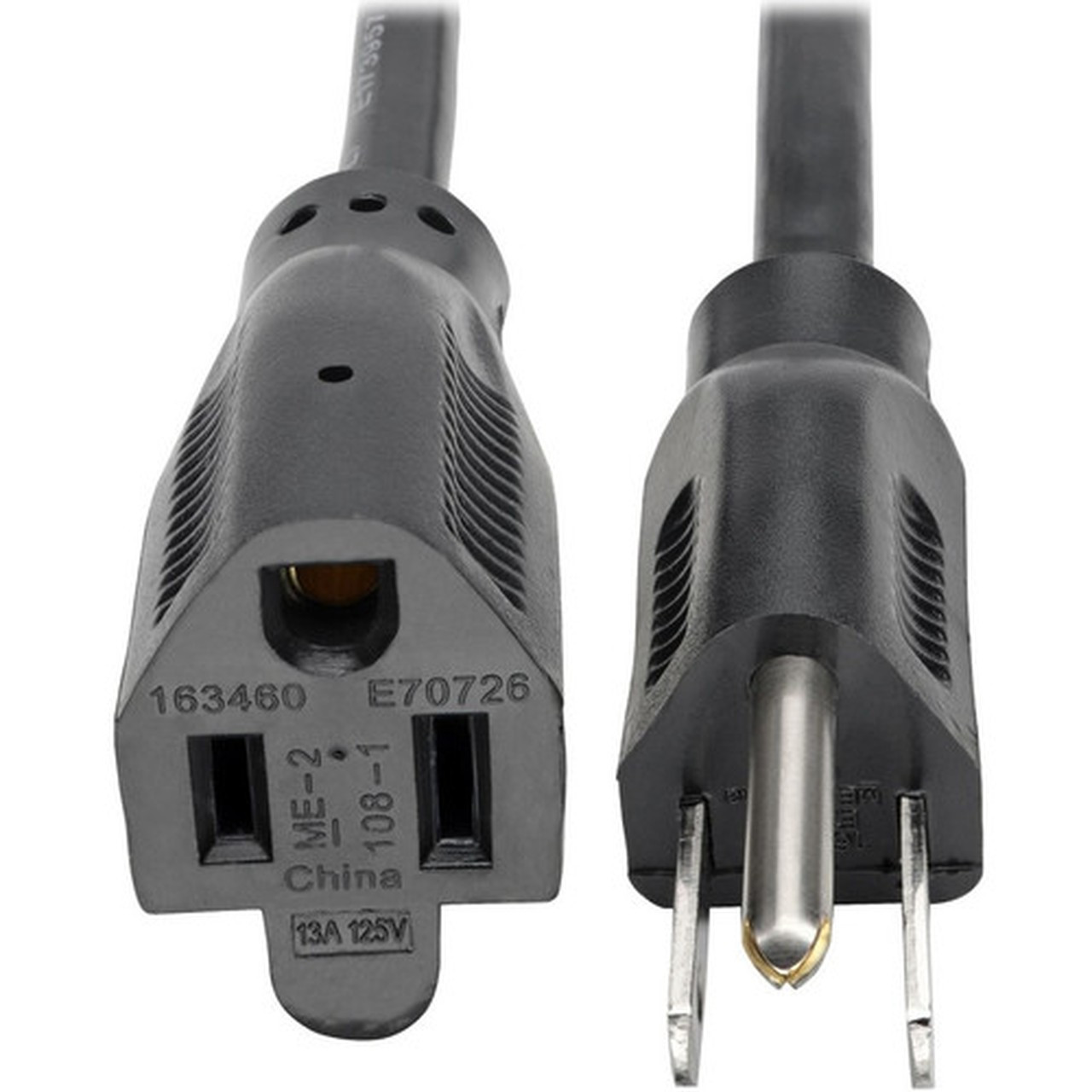 Tripp Lite Standard Power Extension Cord 13A 16 AWG NEMA 5-15P to NEMA 5-15R 15 ft - 120 V AC  13 A - Black P024-015-13A