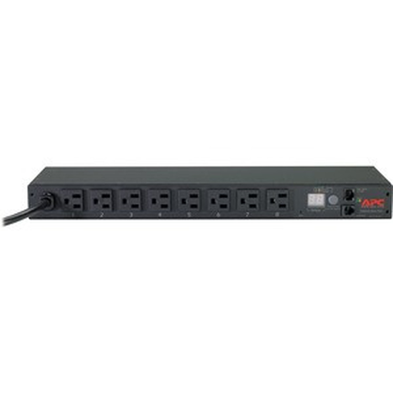 APC by Schneider Electric Rack PDU Metered 1U 15A 100120V 8 5-15 - Metered - NEMA 5-15P - 8 x NEMA 5-15R - 120 V AC - 1U - AP7800B