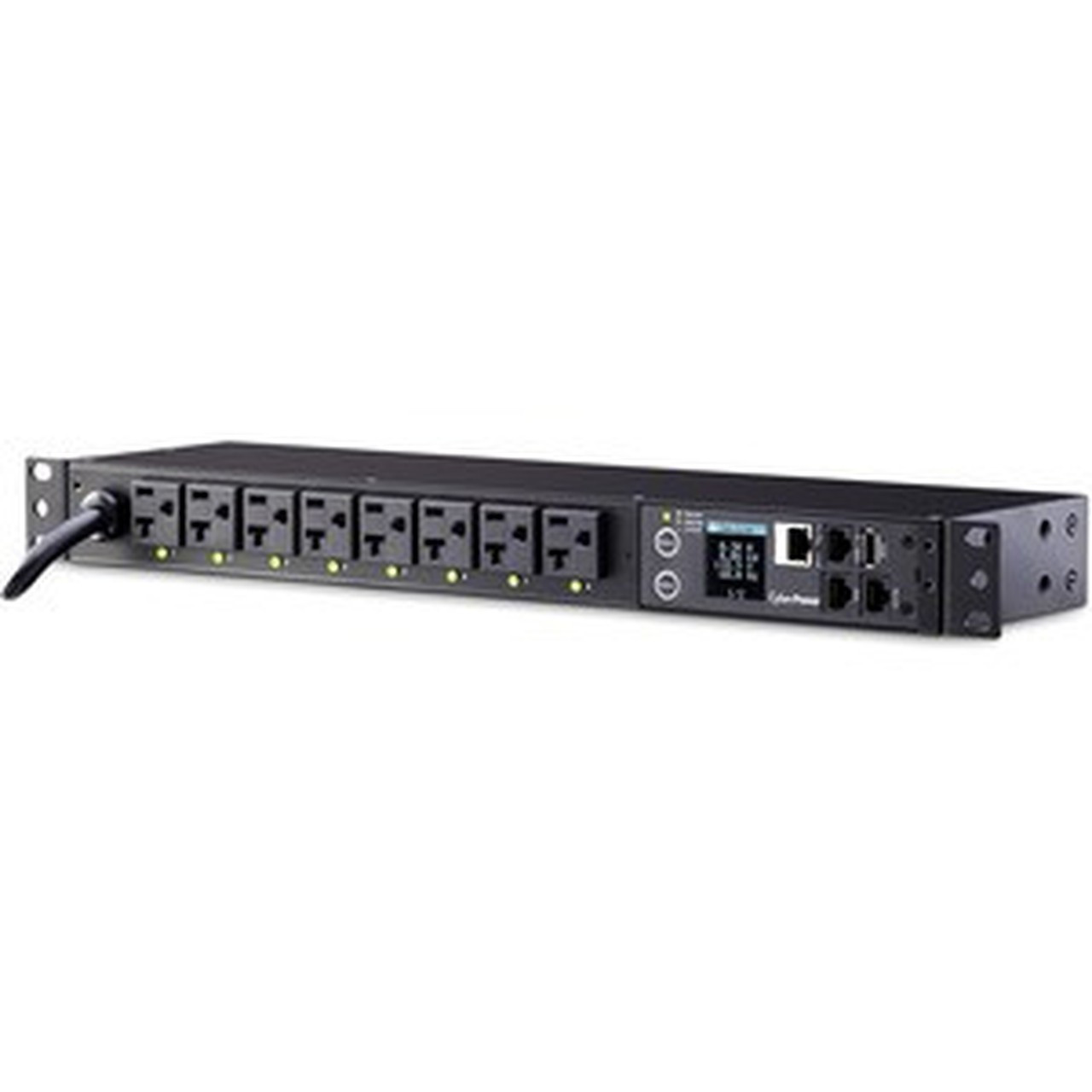 CyberPower PDU41002 8-Outlet PDU - Switched - NEMA 5-15P - 8 x NEMA 5-15R - 120 V AC - Network RJ-45 - 1U - Horizontal - Rack Mount PDU41002