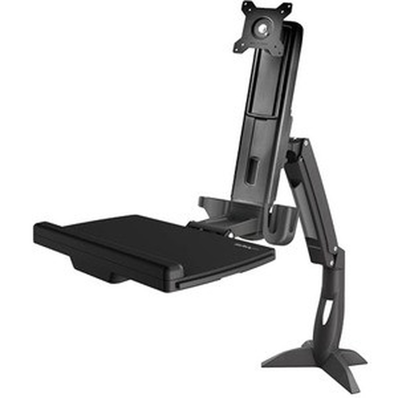 StarTechcom Sit Stand Monitor Arm - Monitor Arm Desk Mount - Sit Stand Workstation - for up to 24in Monitors - VESA Mount - Height - ARMSTSCP1
