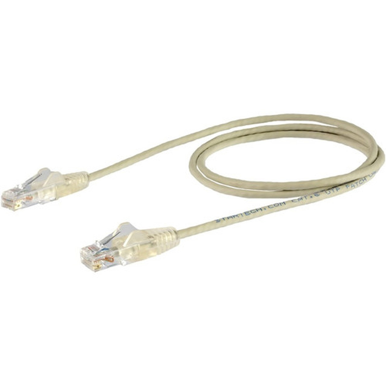 StarTechcom 3 ft CAT6 Cable - Slim CAT6 Patch Cord - Gray - Snagless RJ45 Connectors - Gigabit Ethernet Cable - 28 AWG - LSZH - Slim N6PAT3GRS