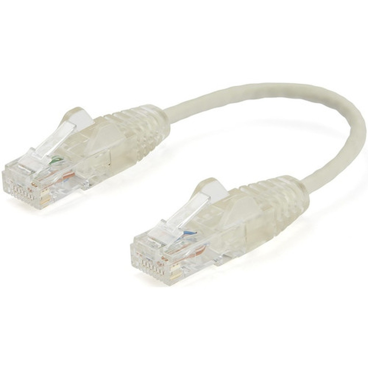 StarTechcom 6 in CAT6 Cable - Slim CAT6 Patch Cord - Gray Snagless RJ45 Connectors - Gigabit Ethernet Cable - 28 AWG - LSZH - Slim is N6PAT6INGRS