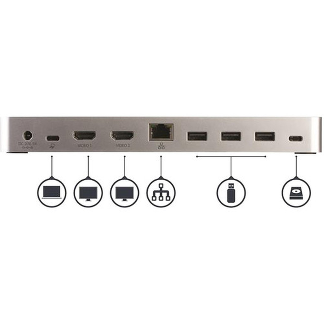 StarTechcom Dual Monitor USB-C Laptop Docking Station - 4K HDMI DVI via Adapter 5xUSB 30 Ports 60W PD - USB C Dock for Windows - MST30C2HHPD
