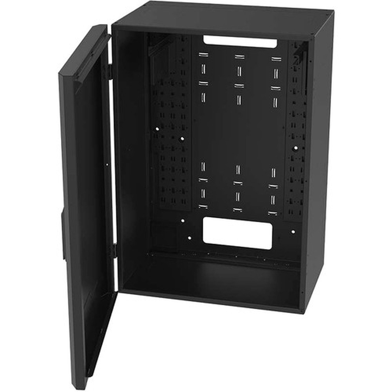 C2G 4RU Vertical Wall-Mount Cabinet with Full Door - 36in Height TAA - 4U Wide x 31 78740 mm Deep Wall Mountable for LAN Switch - VWMFD-4RU-36-B