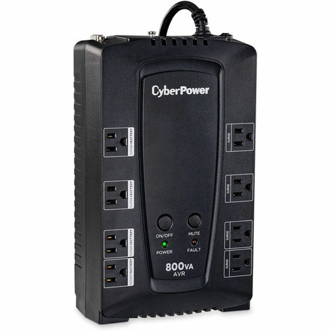 CyberPower AVR CP800AVR 800VA UPS - 800VA450W - 3 Minute Full Load - 4 x NEMA 5-15R - BatterySurge-protected 4 x NEMA 5-15R - CP800AVR