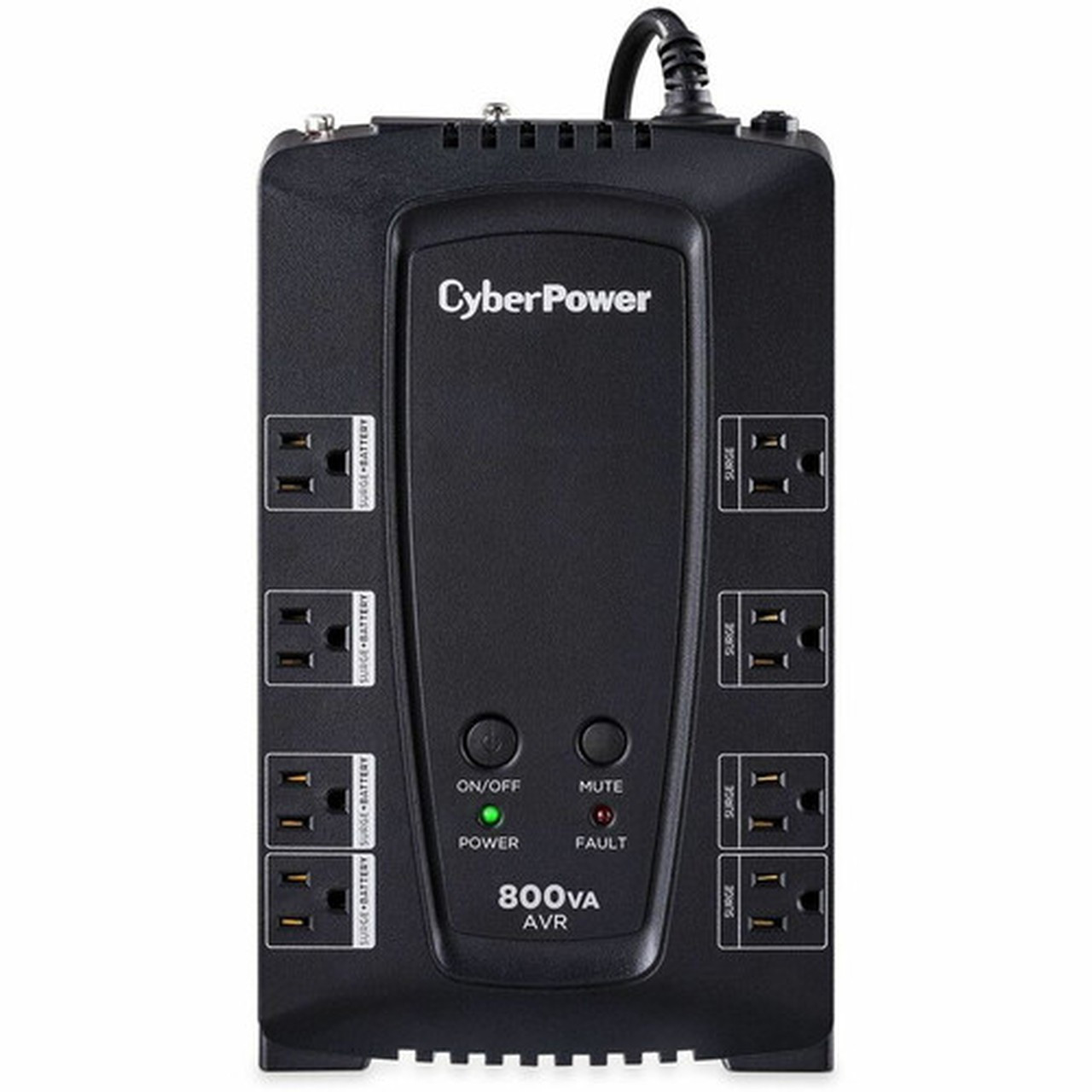 CyberPower AVR CP800AVR 800VA UPS - 800VA450W - 3 Minute Full Load - 4 x NEMA 5-15R - BatterySurge-protected 4 x NEMA 5-15R - CP800AVR