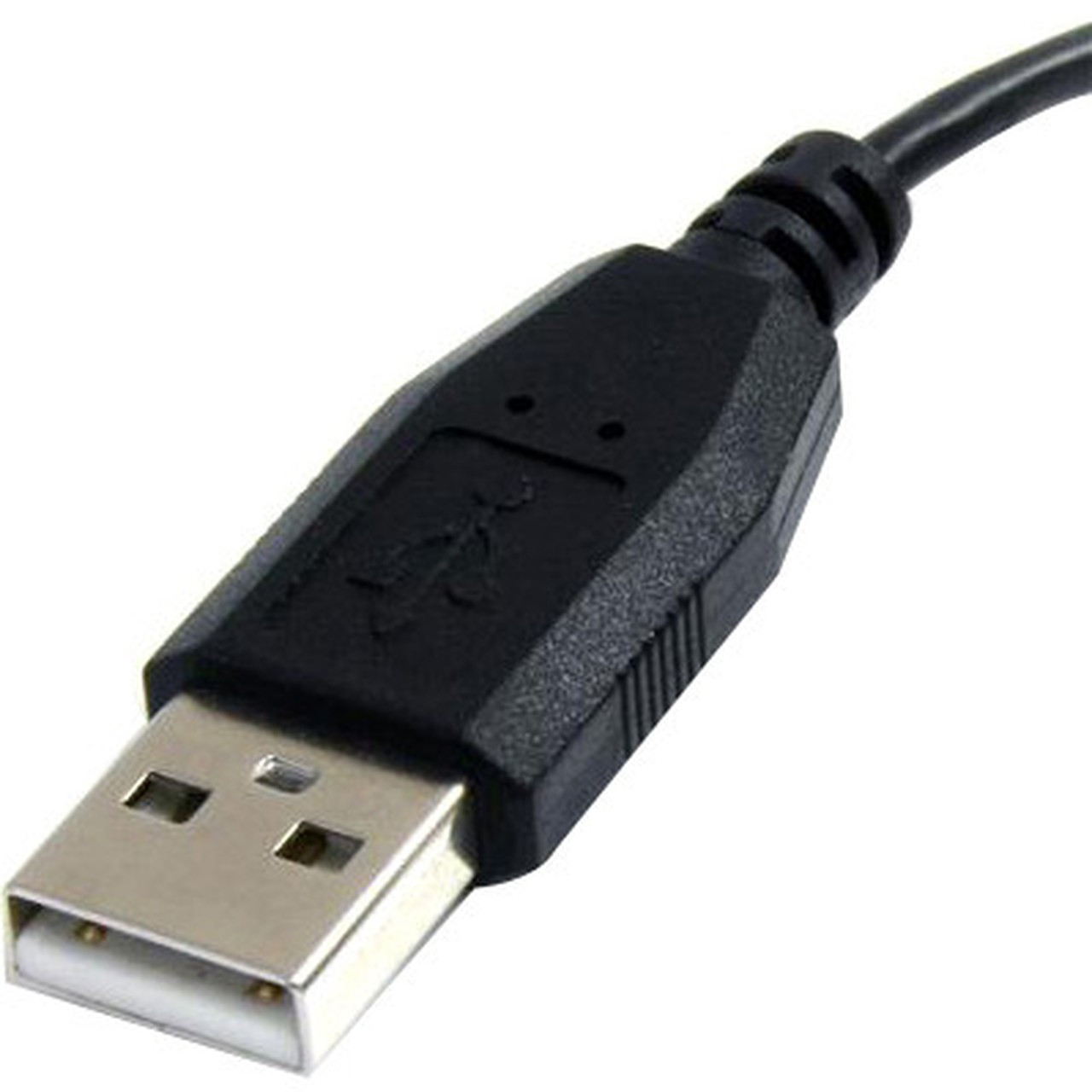 StarTechcom 3 ft Micro USB Cable - A to Left Angle Micro B - Type A USB - Micro Type B USB - 3ft - Black UUSBHAUB3LA