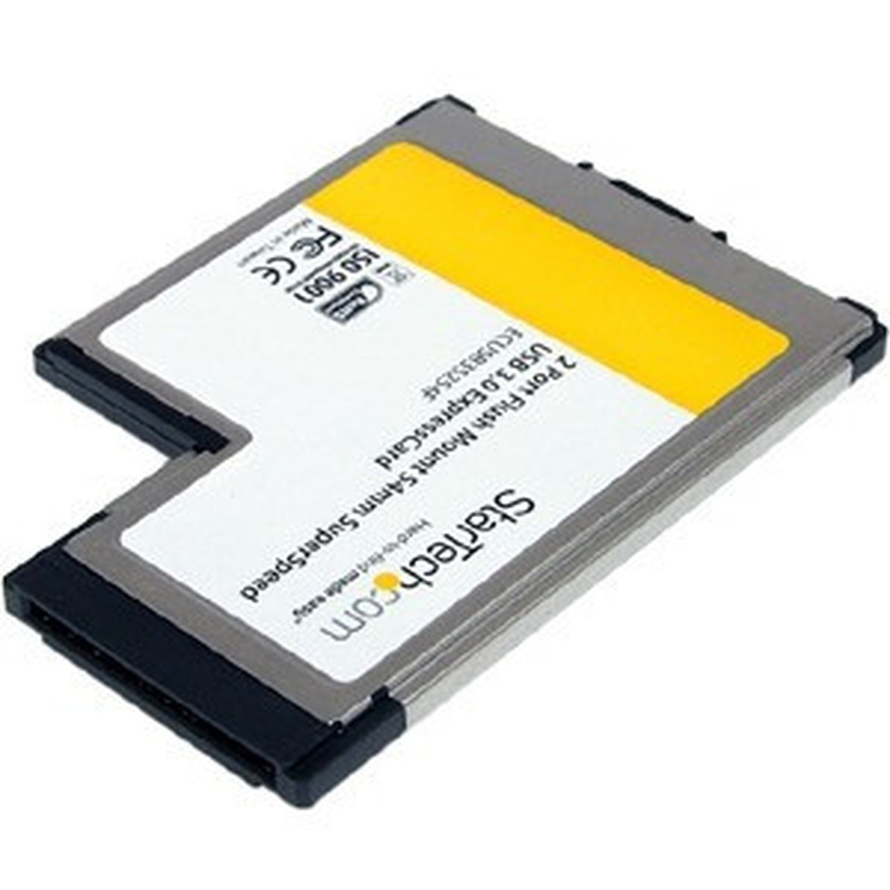 StarTechcom 2 Port Flush Mount ExpressCard 54mm SuperSpeed USB 30 Card Adapter with UASP Support - 2 x 4-pin Type A Female USB 30 ECUSB3S254F