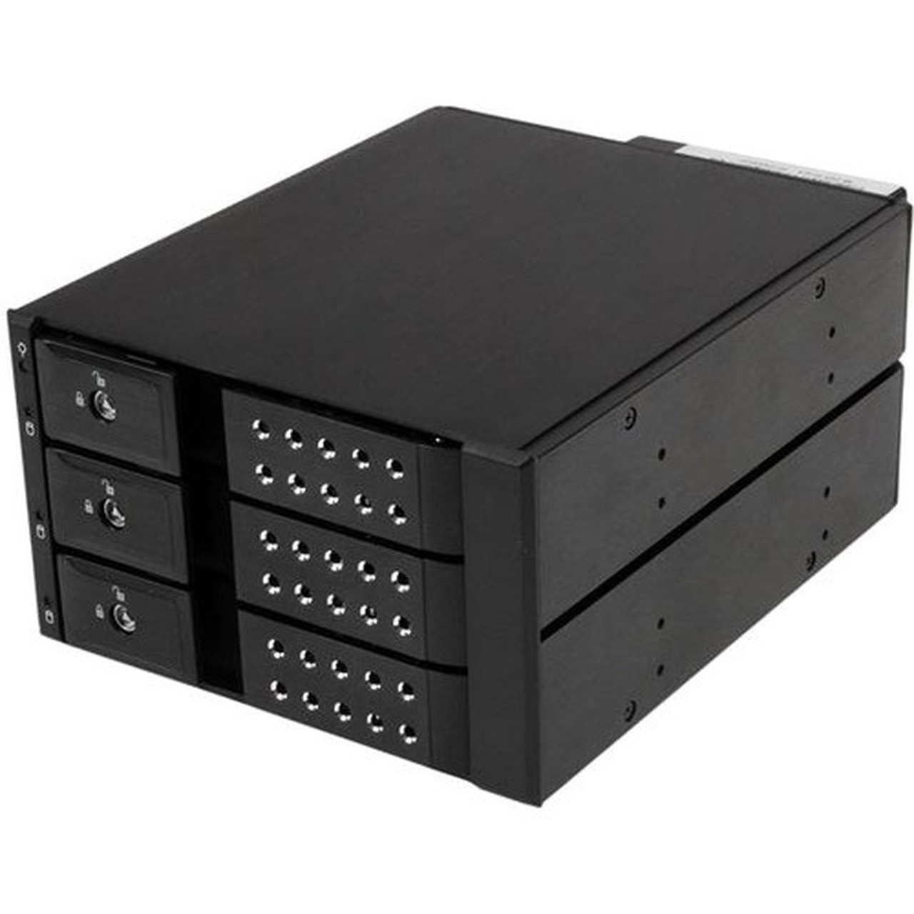StarTechcom 3 Bay Aluminum Trayless Hot Swap Mobile Rack Backplane for 35in SAS IISATA III - 6 Gbps HDD - 3 x HDD Supported - 3 x - HSB3SATSASBA