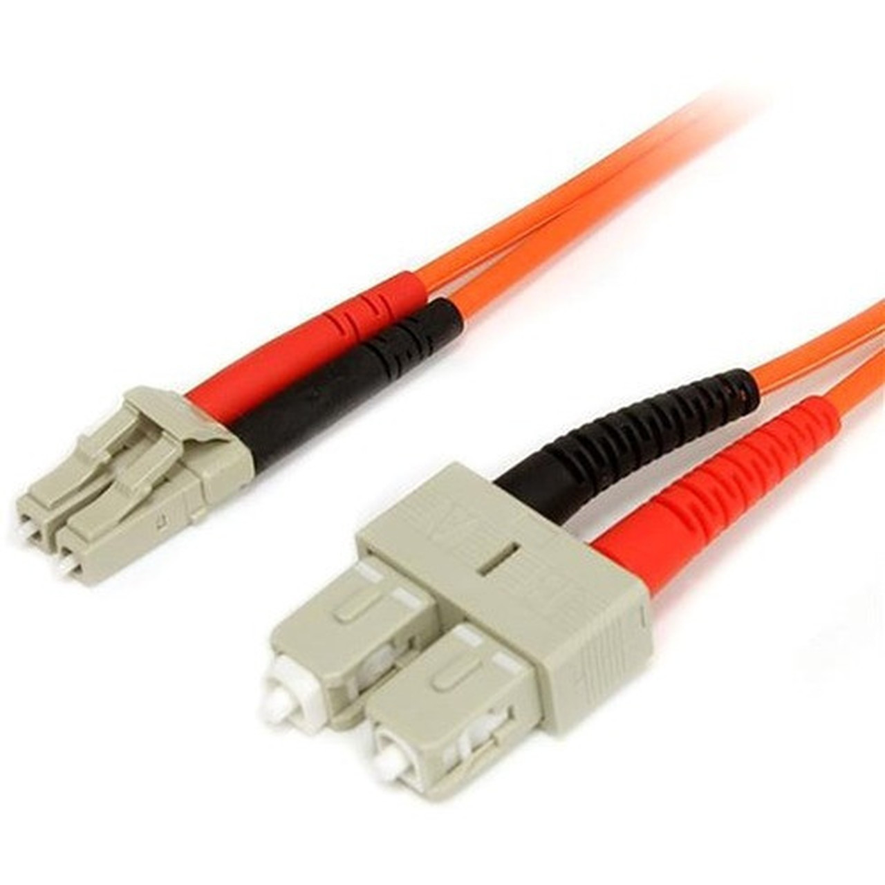 StarTechcom 2m Fiber Optic Cable - Multimode Duplex 625125 - LSZH - LCSC - OM1 - LC to SC Fiber Patch Cable - LC Male Network - SC FIBLCSC2