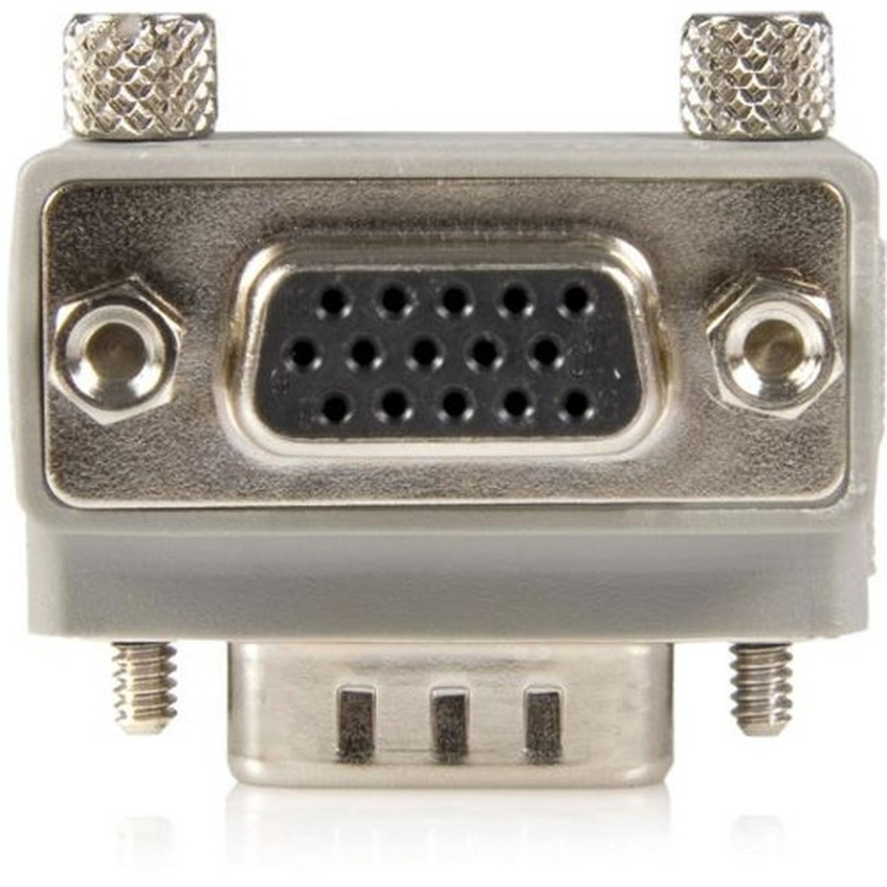 StarTechcom VGA adapter cable - Type 1 - right angle VGA m - VGA f - 1 x HD-15 Male VGA - 1 x HD-15 Female VGA - Gray GC1515MFRA1